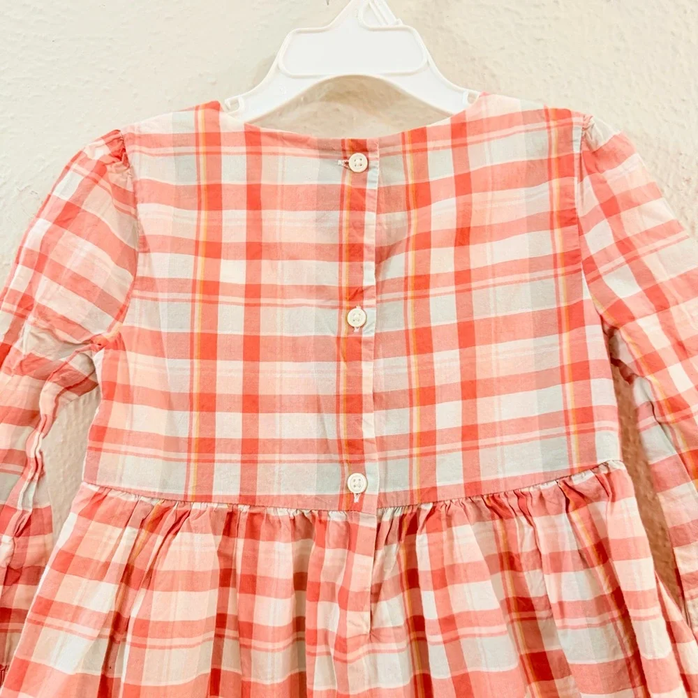 Oshkosh pale pink plaid ruffle dress